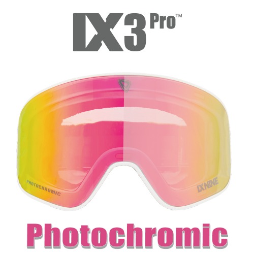 Lens IX3PRO White Pink PhotoChromic / 화이트 프레임 핑크 포토크로믹 렌즈